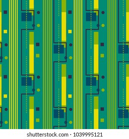 City streets flying seamless pattern. Suitable for screen, print and other media.