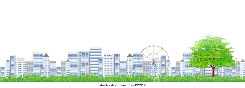 City streets tree background