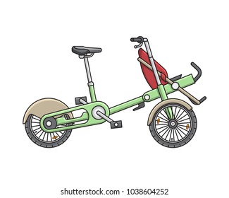 City stroller bicycle. Vector illustration