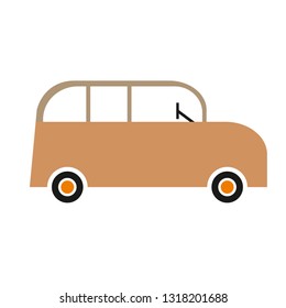 city suv car simlple art geometric illustration. Icon, graphic symbol, part of image design Various transport, city transportation and machinery