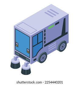 City sweeper icon isometric vector. Street truck. Vacuum washer
