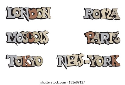 City symbol vector set.