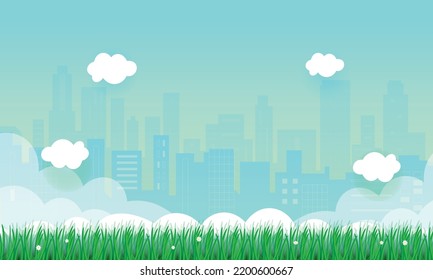 ciudad con alto vector de edificios