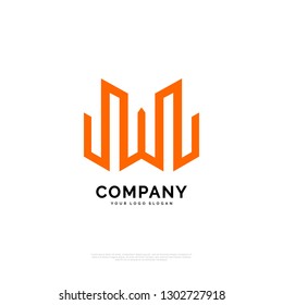 city Technology - Logo template real estate, apartment, condo, house, rental, business. brand, branding, logotype, company, corporate, identity. Clean, modern and elegant style design - Vector