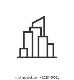 City thin line icon. Symbol in trendy outline style. Premium design for web and apps. Perfect for UI. 