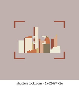 City Through The Viewfinder, Photographer, Logo, Retro, Camera