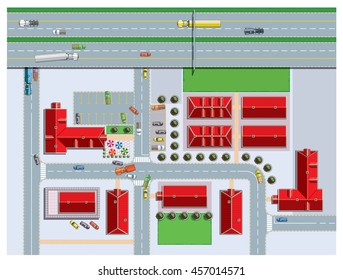 City top view