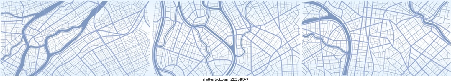 City top view. View from above the map buildings. Gps map navigation to own house. Detailed view of city. Decorative graphic tourist map. Abstract transportation background. Vector, illustration.
