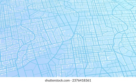 Vista superior de la ciudad. Vista desde arriba de los edificios del mapa. Vista desde arriba de los edificios del mapa. Vista detallada de la ciudad. Mapa turístico gráfico decorativo. Resumen de los antecedentes del transporte. Vector, ilustración.