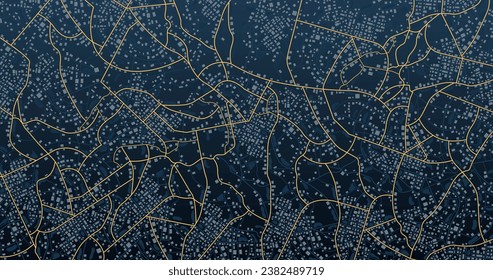 City top view. View from above the map buildings. View from above the map buildings. Detailed view of city. Decorative graphic tourist map. Abstract transportation background. Vector, illustration.