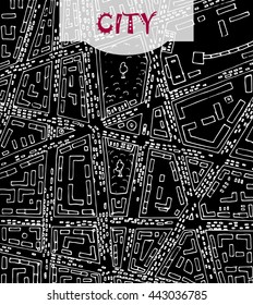 City top view, city map, city background