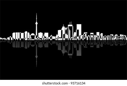 City Toronto panorama, vector