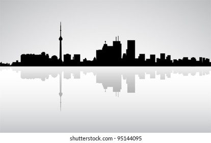 City Toronto panorama, vector