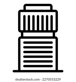 City tower icon outline vector. Germany pretzel. Architecture building