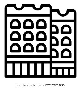 Stadtturm Symbol Umrissvektor. Karte Polens. Kunstkultur