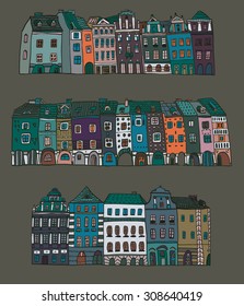 city town  houses  