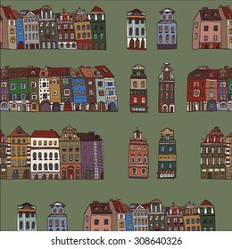 city town  houses pattern 