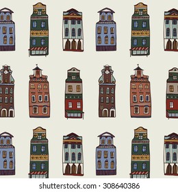 city town  houses pattern 