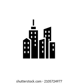 Ciudad, Ciudad, Icono Sólido Urbano, Vector, Ilustración, Plantilla De Logotipo. Idóneo Para Muchos Fines.