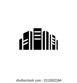 City, Town, Urban Solid Icon Vector Illustration Logo Template. Suitable For Many Purposes.