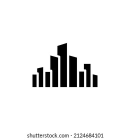 City, Town, Urban Solid Icon Design Konzept für Web und UI, einfaches Symbol für jeden Zweck geeignet.
