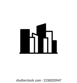 Plantilla de logotipo de Ilustración de Icono de Línea Sólida Urbana, Ciudad, Ciudad. Idóneo Para Muchos Fines.