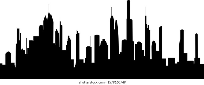 city town vector building tower 