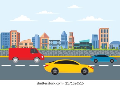 City Traffic Illustration Urban Traffic Urban Stock Vector (Royalty ...