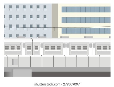 city train illustration