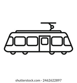 City train tram icon outline vector. Electric movement. Rail transport