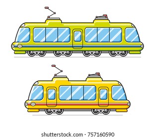 City trains or electric multiple units isolated