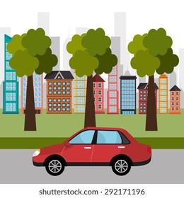 City transport design, vector illustration eps 10.