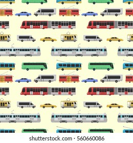 City transport set vector illustration.