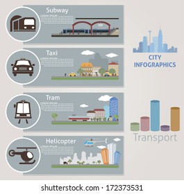 City. Transport. Vector for your design