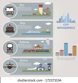 City. Transport. Vector for your design 