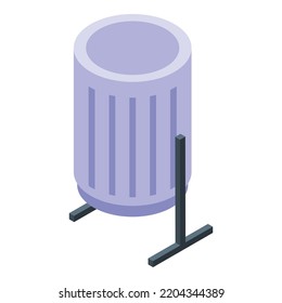 City trash bin icon. Isometric of city trash bin vector icon for web design isolated on white background