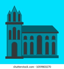 City travel landmark. icon with flat design elements. Modern linear style illustrations isolated .