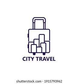 City travel logo template design