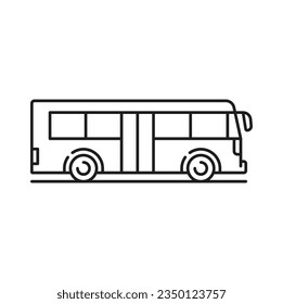 City travel school bus icon, passenger tourist vehicle. Vector sprinter for tourists transportation. Tour bus logo, public city transport stop sign