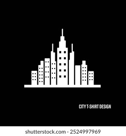 CITY T-SHIRT DESIGN , printed design ,city vector