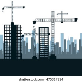 city under construction background icon vector illustration icon