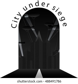 City under siege eps10 vector
