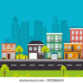City urban design, vector illustration eps 10.