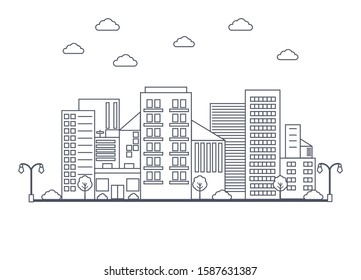 81,307 Apartment building line art Images, Stock Photos & Vectors ...