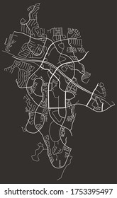 City urban vector map of Aliso Viejo, California, United States, downtown plan with suburbs, transport network