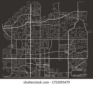 City urban vector map of Apple Valley, Minnesota, United States, downtown plan with suburbs, transport network