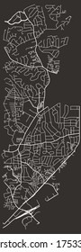 City urban vector map of Brookhaven, Georgia, United States, downtown plan with suburbs, transport network