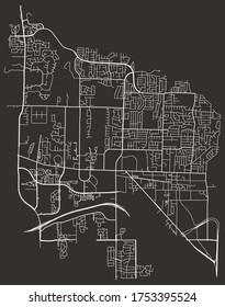 Stadtplan für städtische Vektorkarten von Collierville, Tennessee, Vereinigte Staaten, Stadtplan mit Vororten, Verkehrsnetz