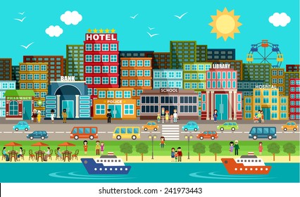 City. Vector