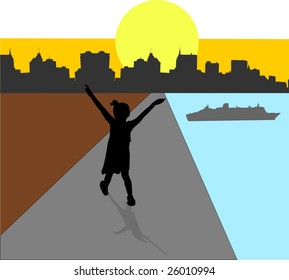 to the city vector
